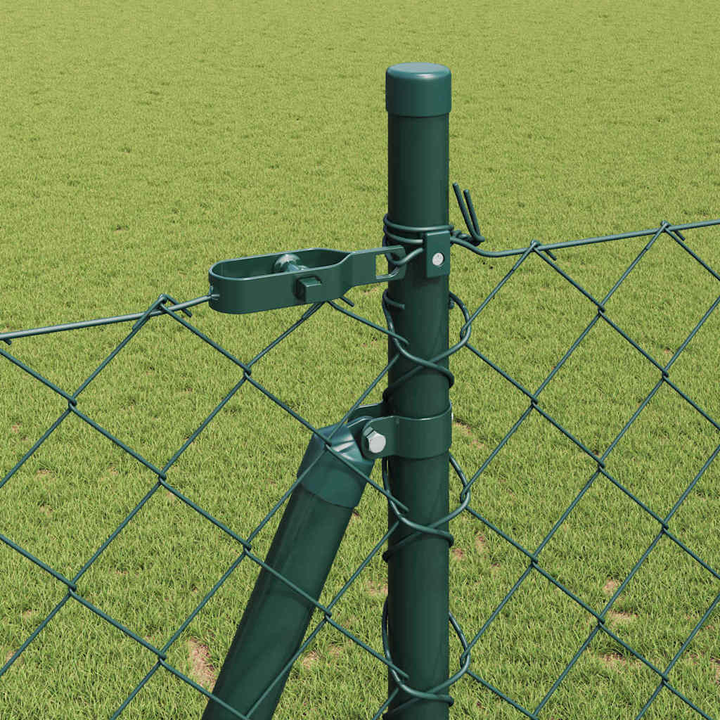 Outdoor Kettenglied-Zaun Erdfixierung 10 x 0,4 m Grün Netz