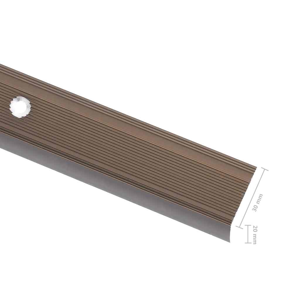 Treppenkantenprofile in L-Form 15 Stk. Aluminium 90 cm Silbern