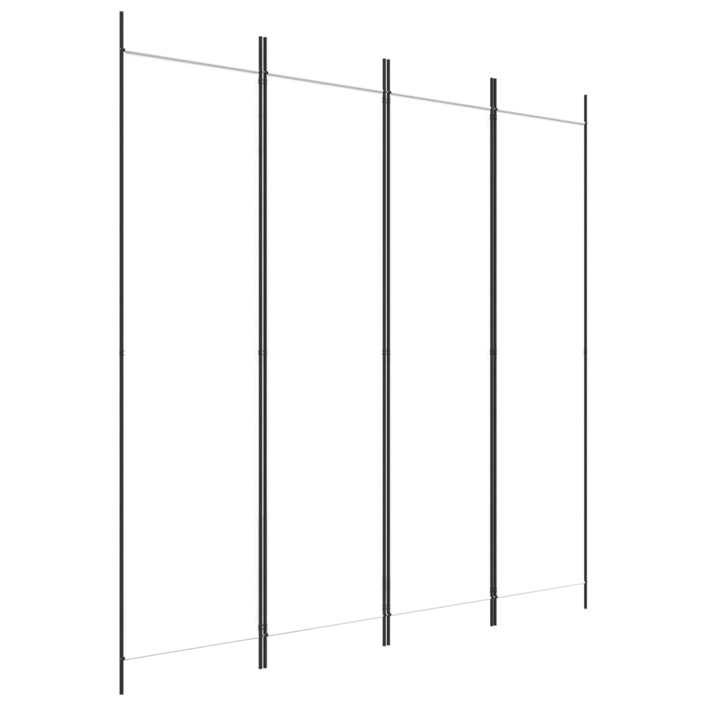 3-tlg. Paravent Schwarz 150x200 cm Stoff