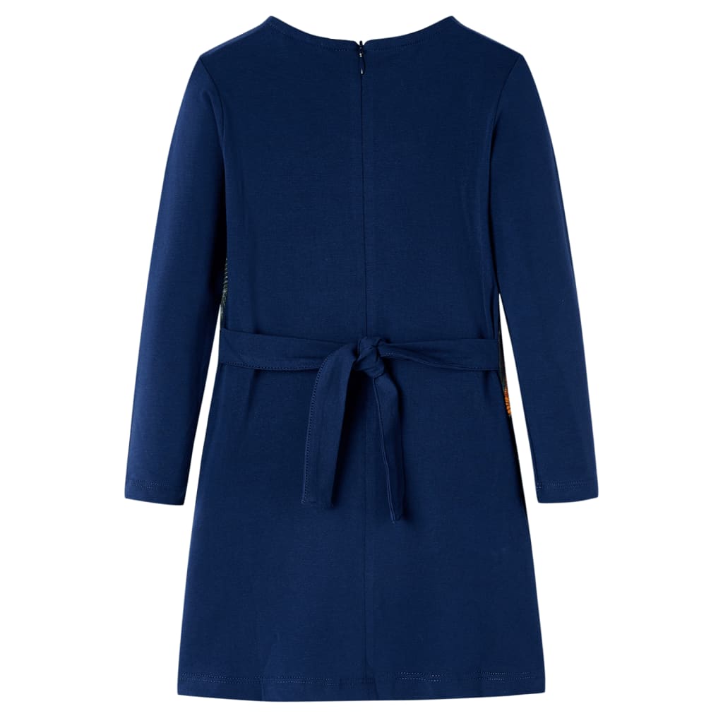 Kinderkleid mit Langen Ärmeln Marineblau 104