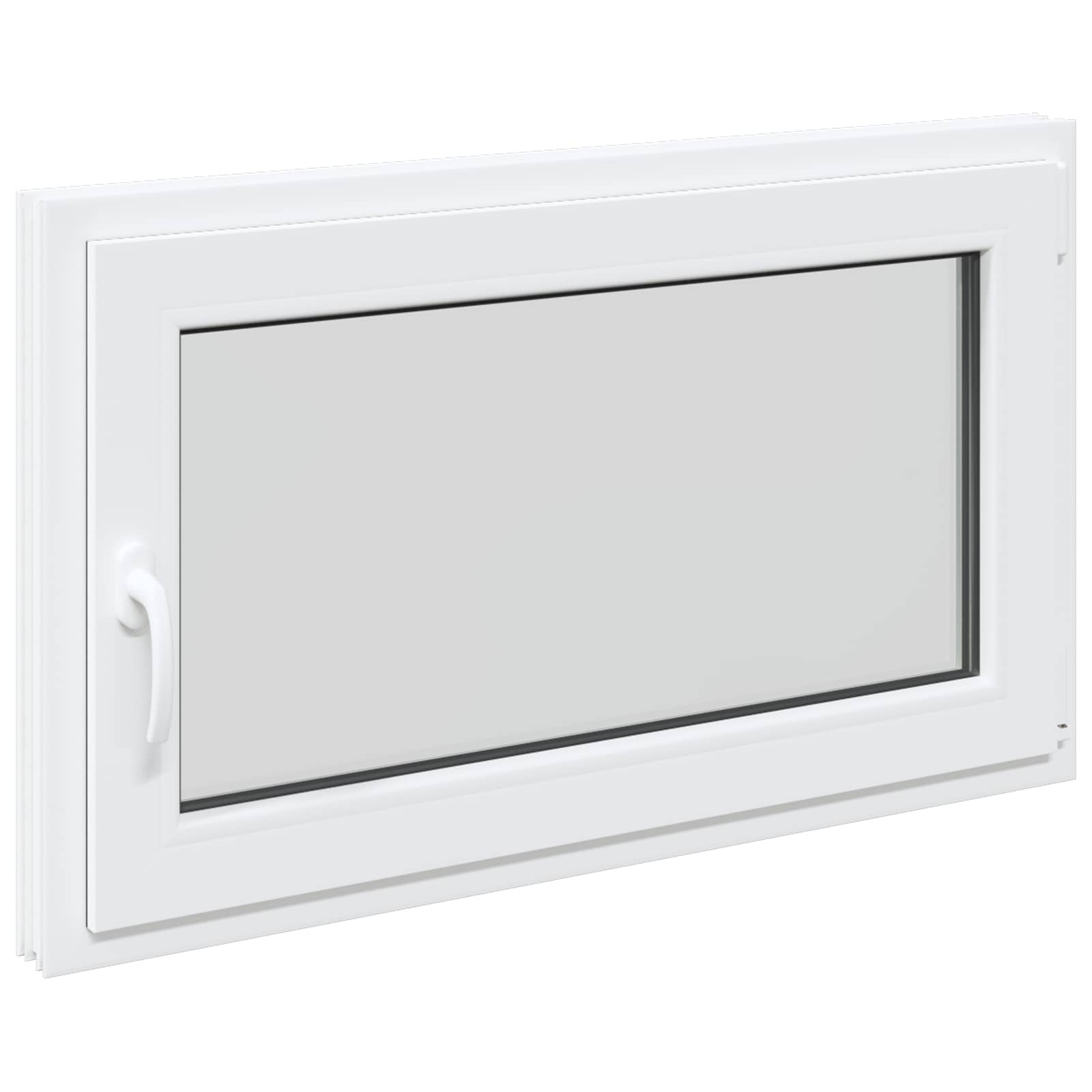 Kellerfenster RISOR 50 x 50 cm PVC und Glas Weiß