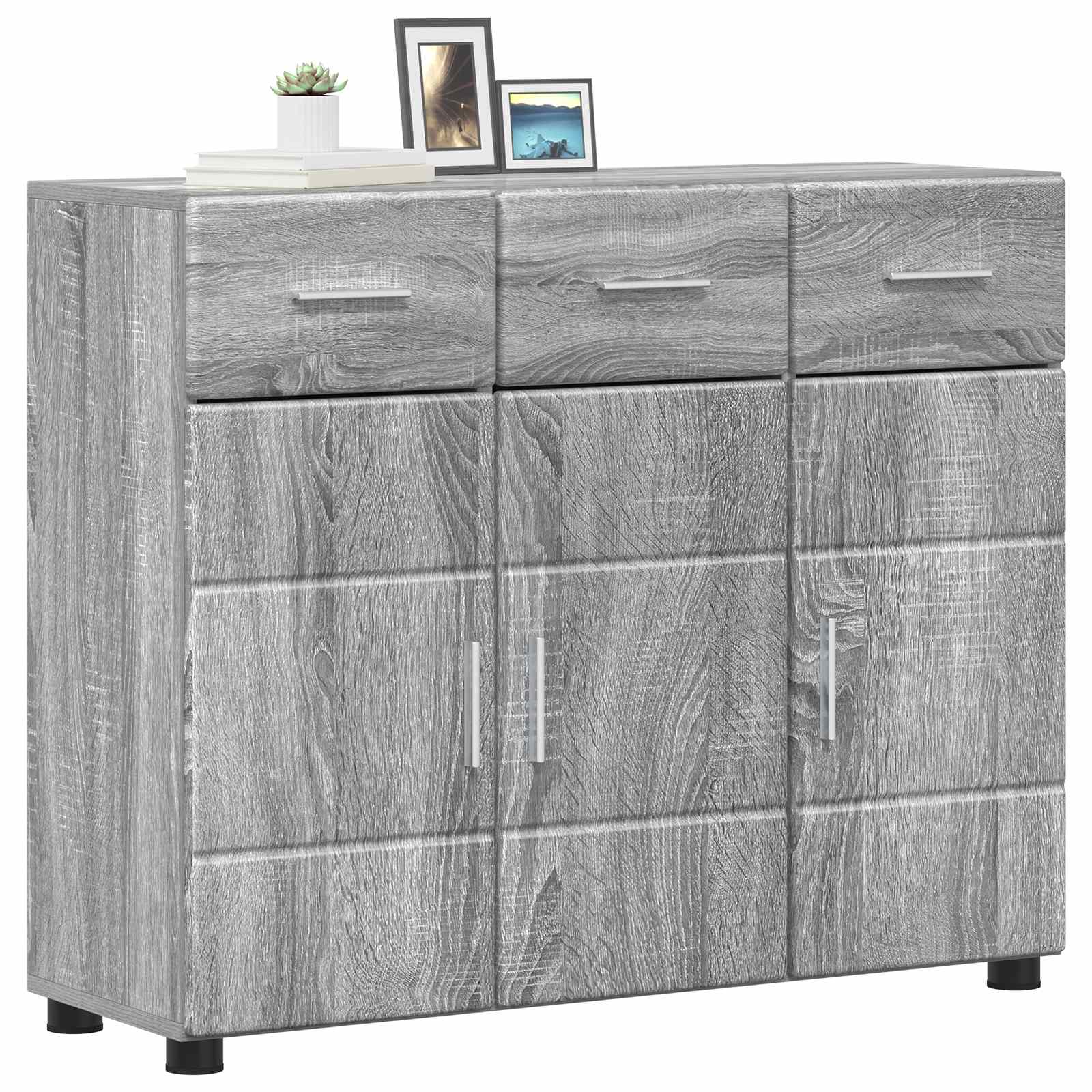 Highboard mit Regal FLORIN Weiß 60 x 35 x 182 cm Holzwerkstoff