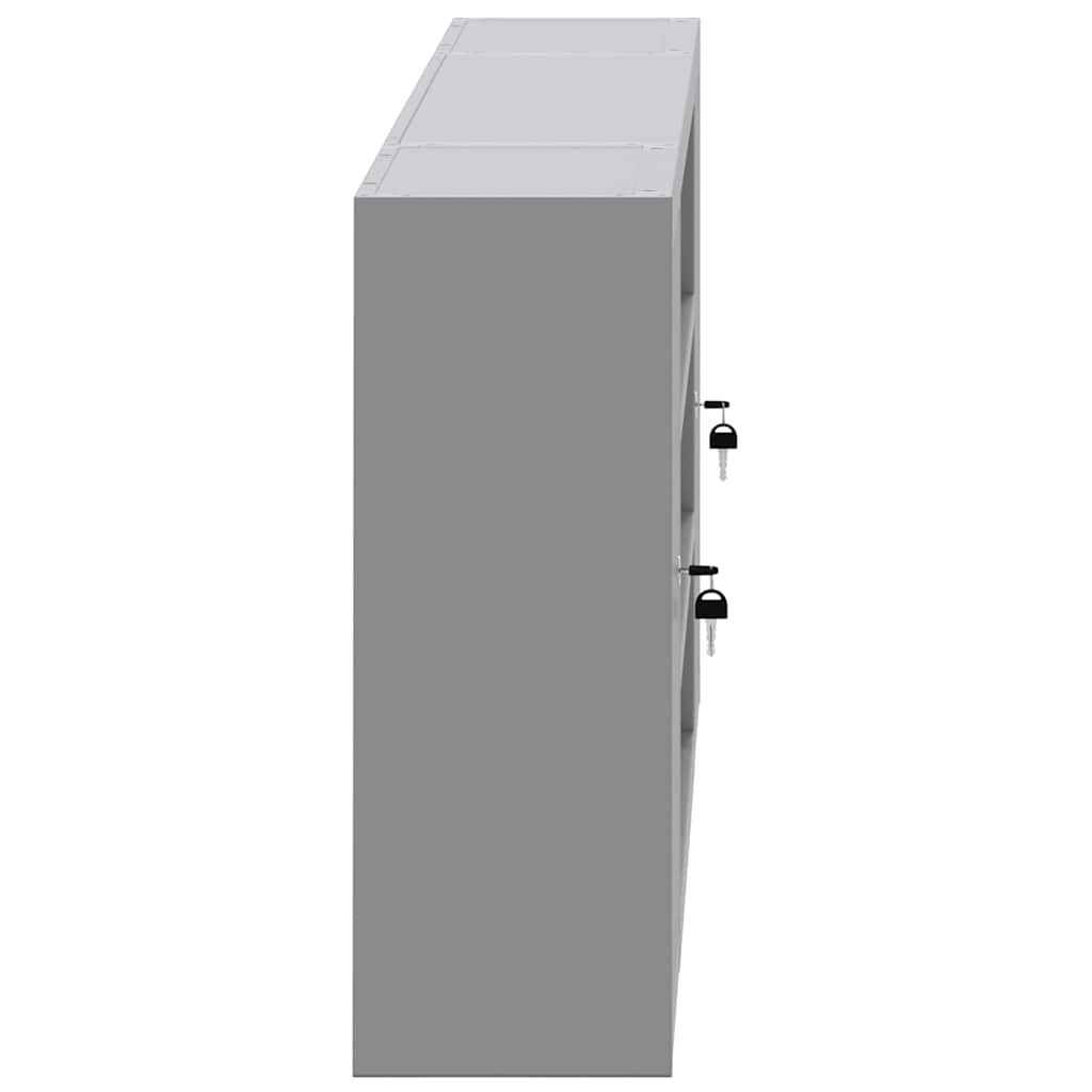 Werkzeugschrank mit Regal Schwarz und Grau 55 x 55 x 55 cm