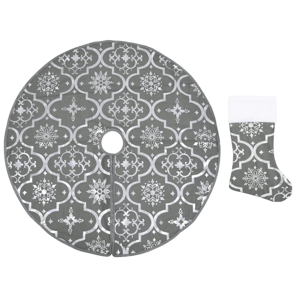 Luxus-Weihnachtsbaumdecke mit Socke Blau 150 cm Stoff
