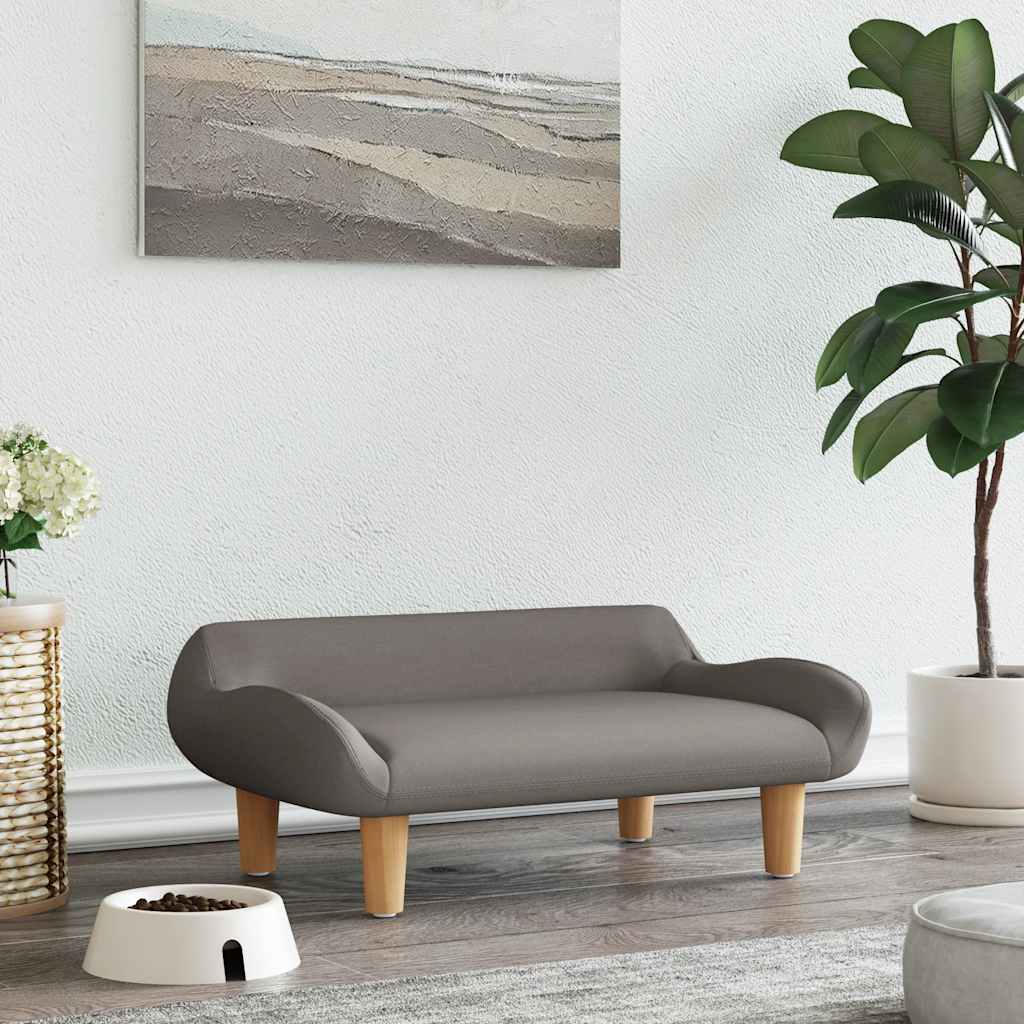 Hundebett Creme 70x40x24 cm Stoff