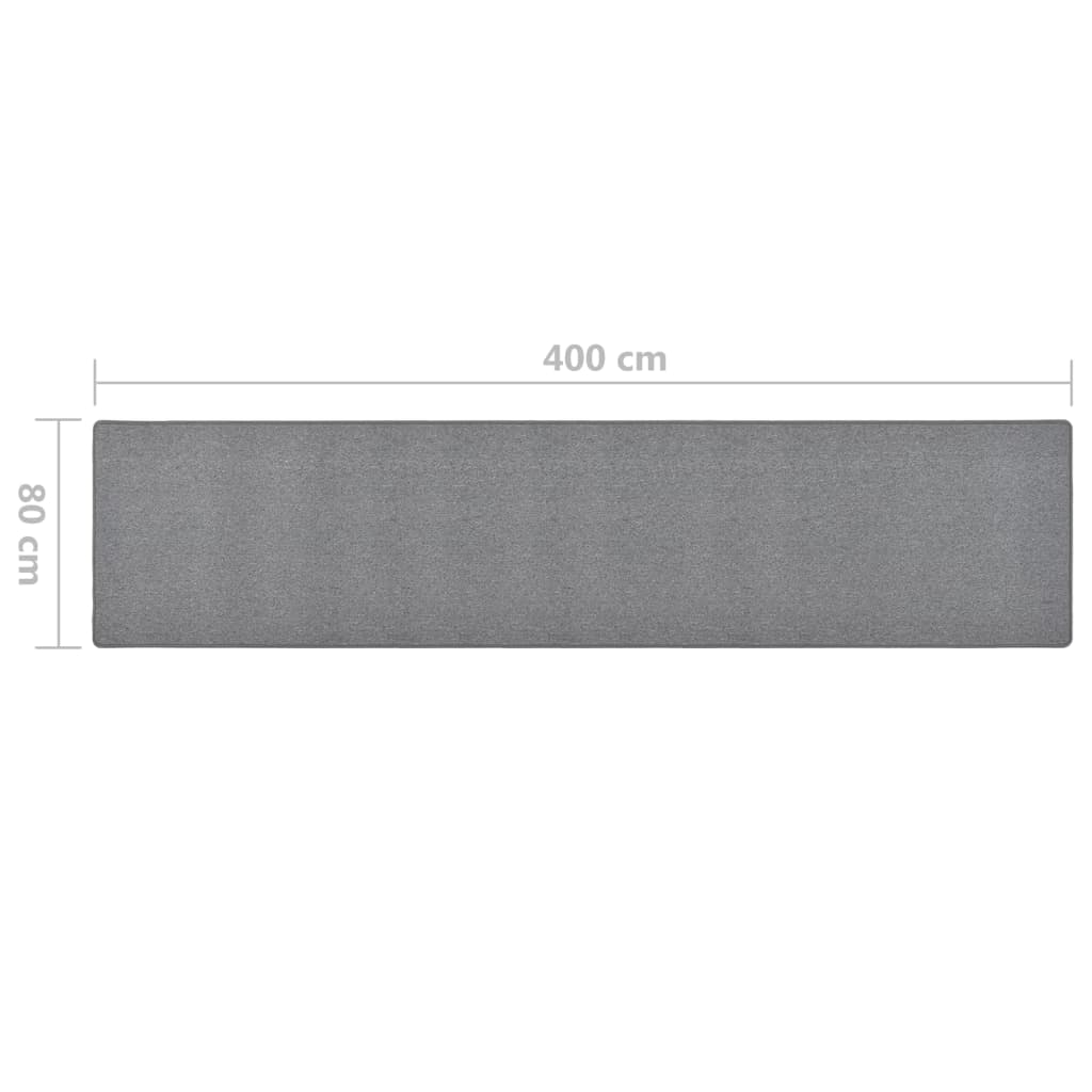 Teppichläufer Anthrazit 80 x 500 cm 100% Polypropylen