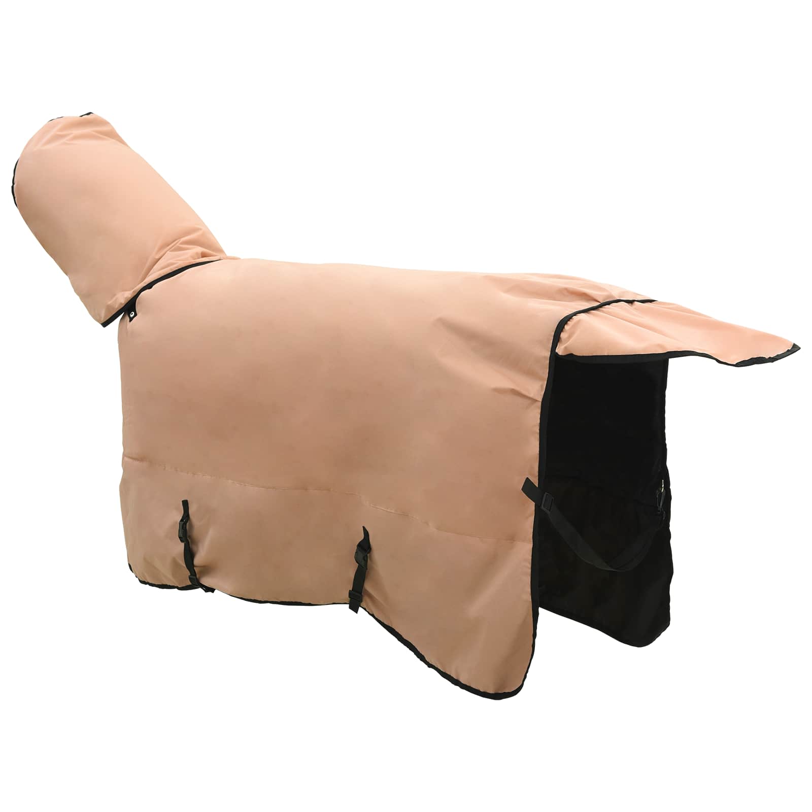 Pferdedecke Dunkelgrün und Schwarz 75 cm Polyester