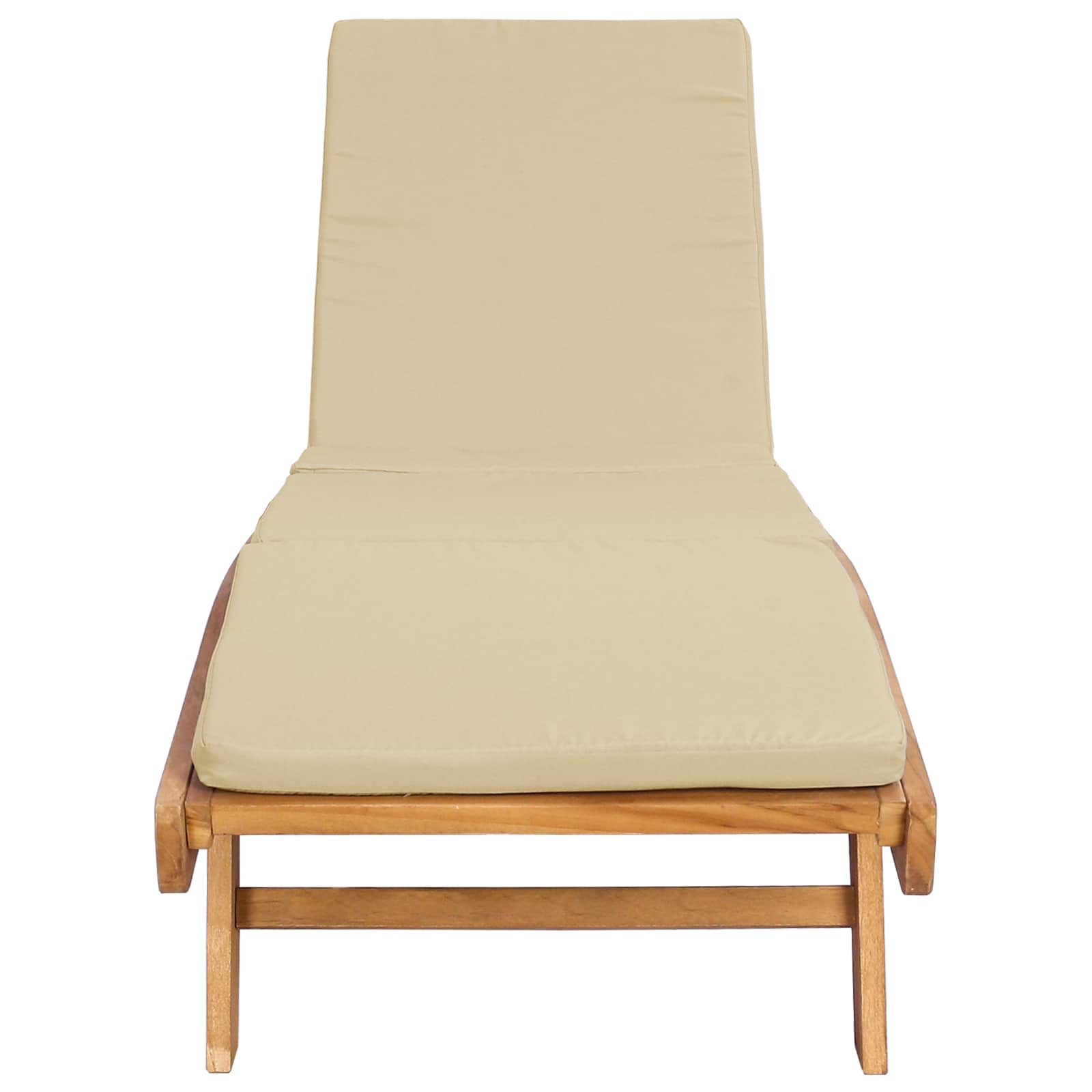 Sonnenliege Braun Massivholz Teak