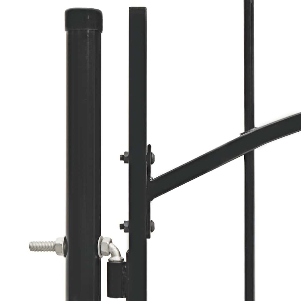 Gartentor Woerden Stahl 1x1 m Schwarz