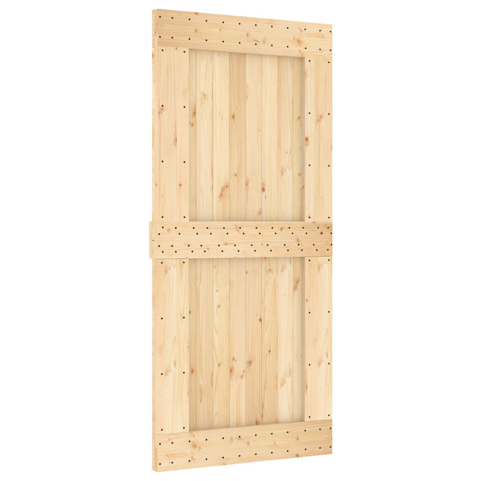 Schiebetür NARVIK Natürlich und Schwarz 70 x 210 cm (213,5 cm)