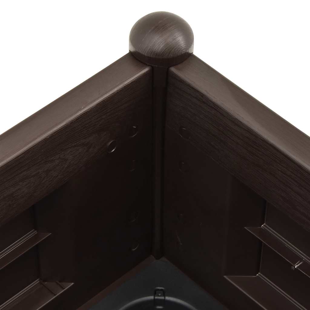 Garten-Hochbeet PP Weiß 43x43x35 cm