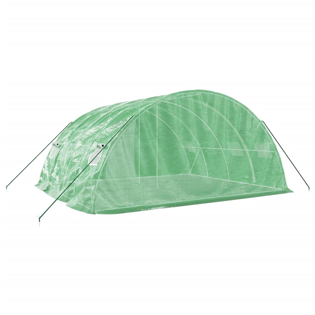 Gewächshaus mit Stahlrahmen Weiß 40 m² 8x5x2,3 m