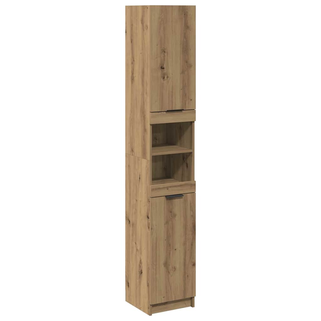 Badschrank Weiß 32x34x188,5 cm Holzwerkstoff