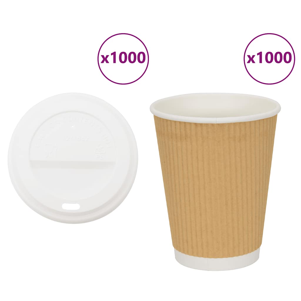 Pappbecher mit Deckeln 1000 Stk. 4oz 100ml
