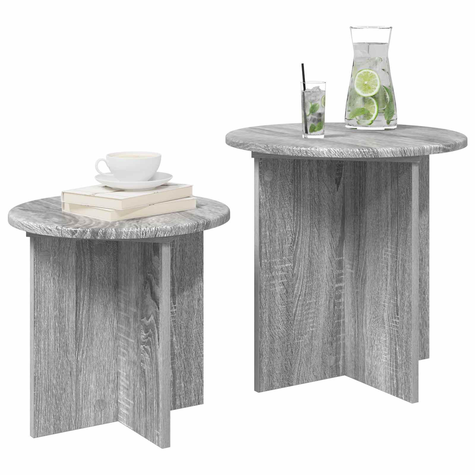 Beistelltisch-Set mit Speicher 2 pcs Holzwerkstoff