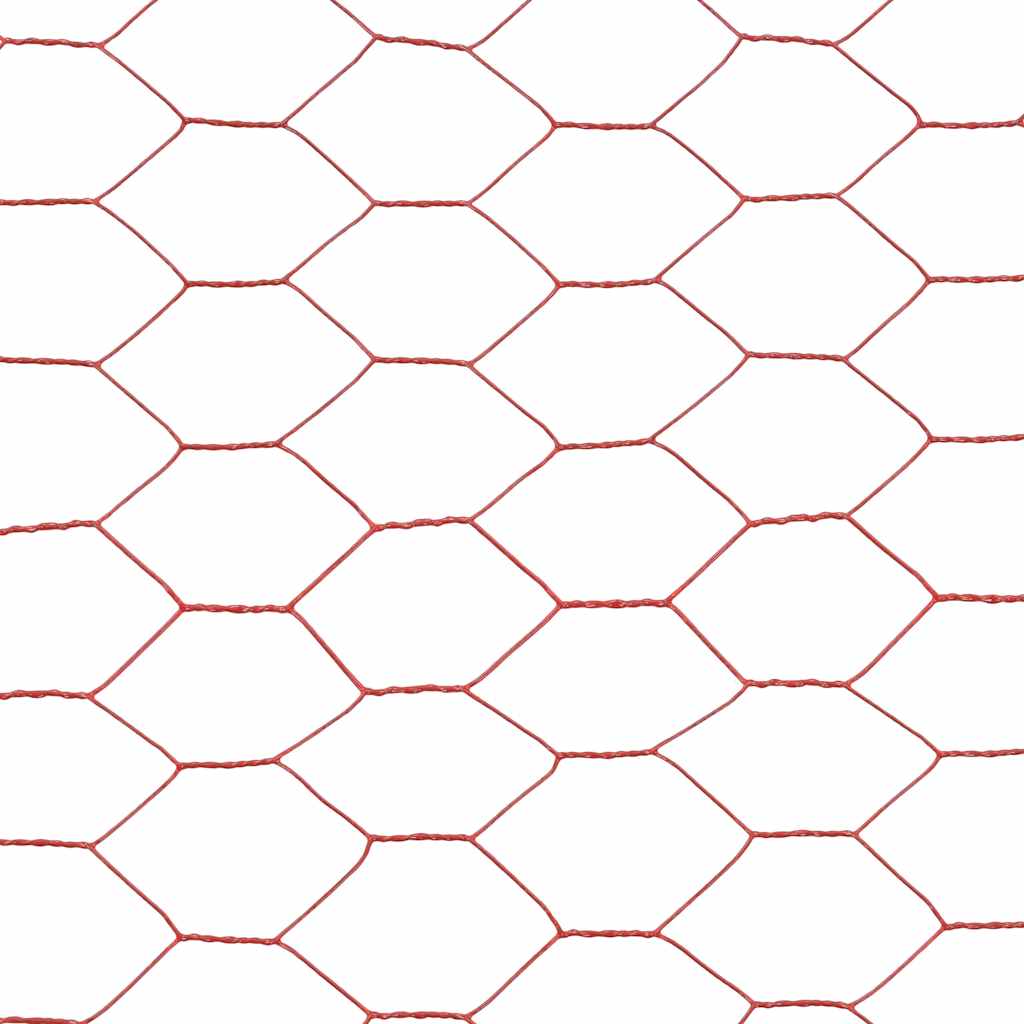 Maschendrahtzaun Verzinkter Stahl Hexagon 1×25 m Silbern