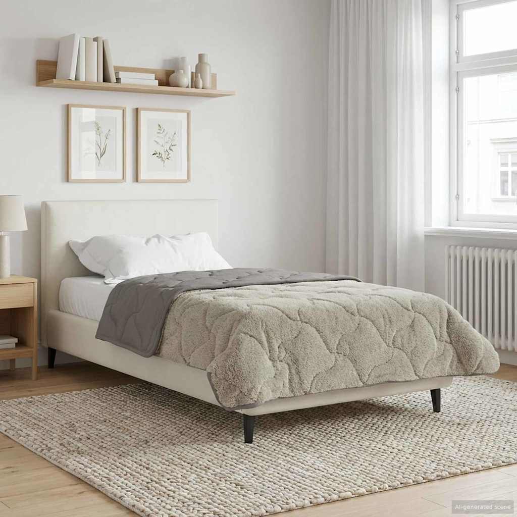 Winterbettdecke Gepolstert Anthrazit 135 x 200 cm