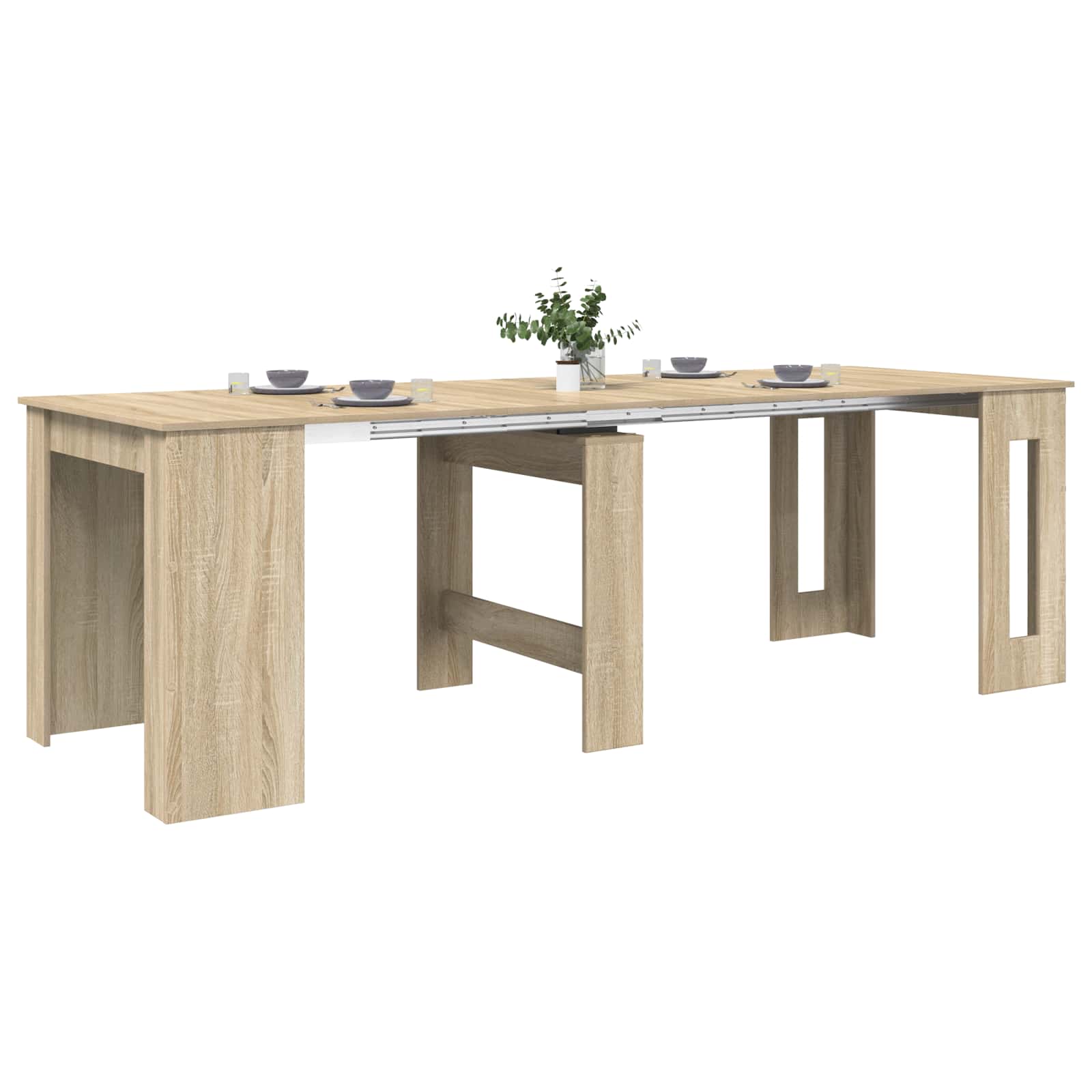Esstisch 180 x 85 x 75 cm Holzwerkstoff Schwarze Eiche
