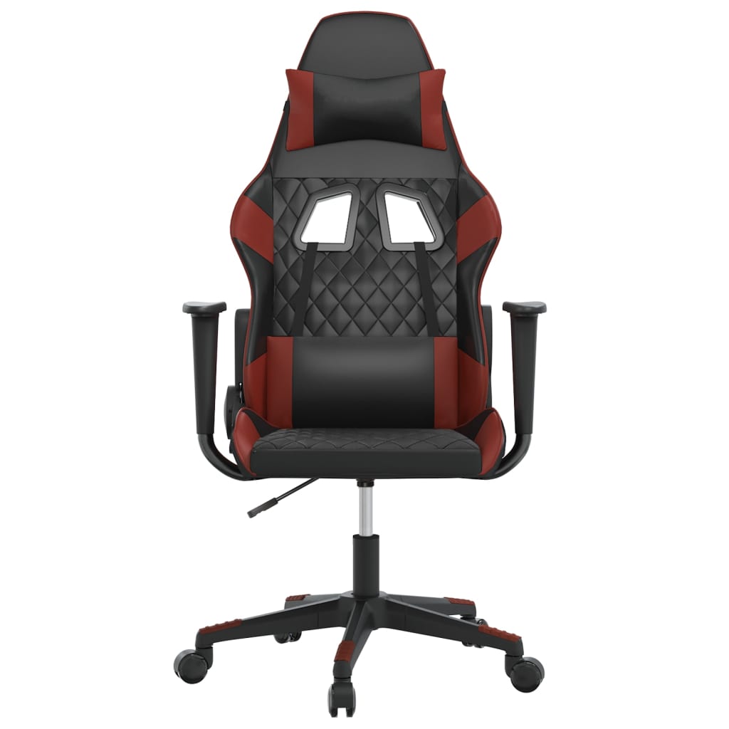 Gaming-Stuhl mit Massagefunktion Schwarz und Blau Kunstleder