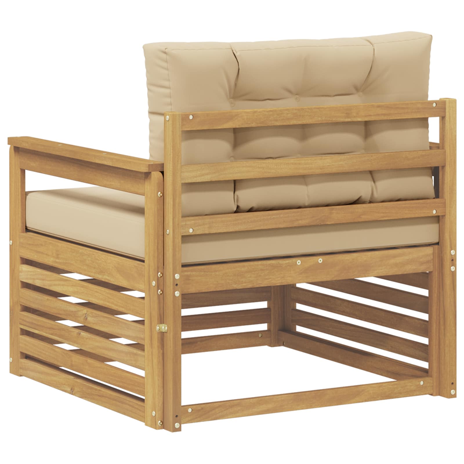 2 Stück Outdoor-Sofa Natur