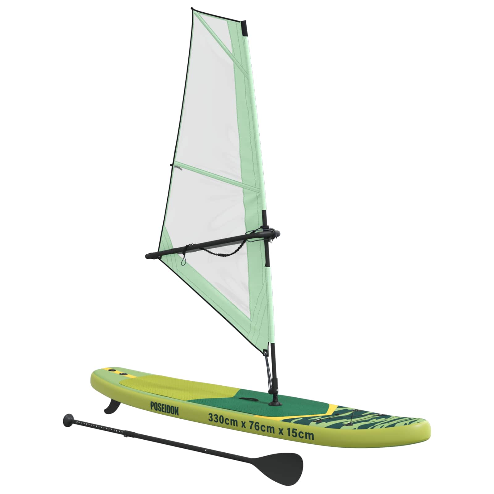 Aufblasbares SUP-Board mit Segel HYDROS 330 x 76 x 15 cm Türkis