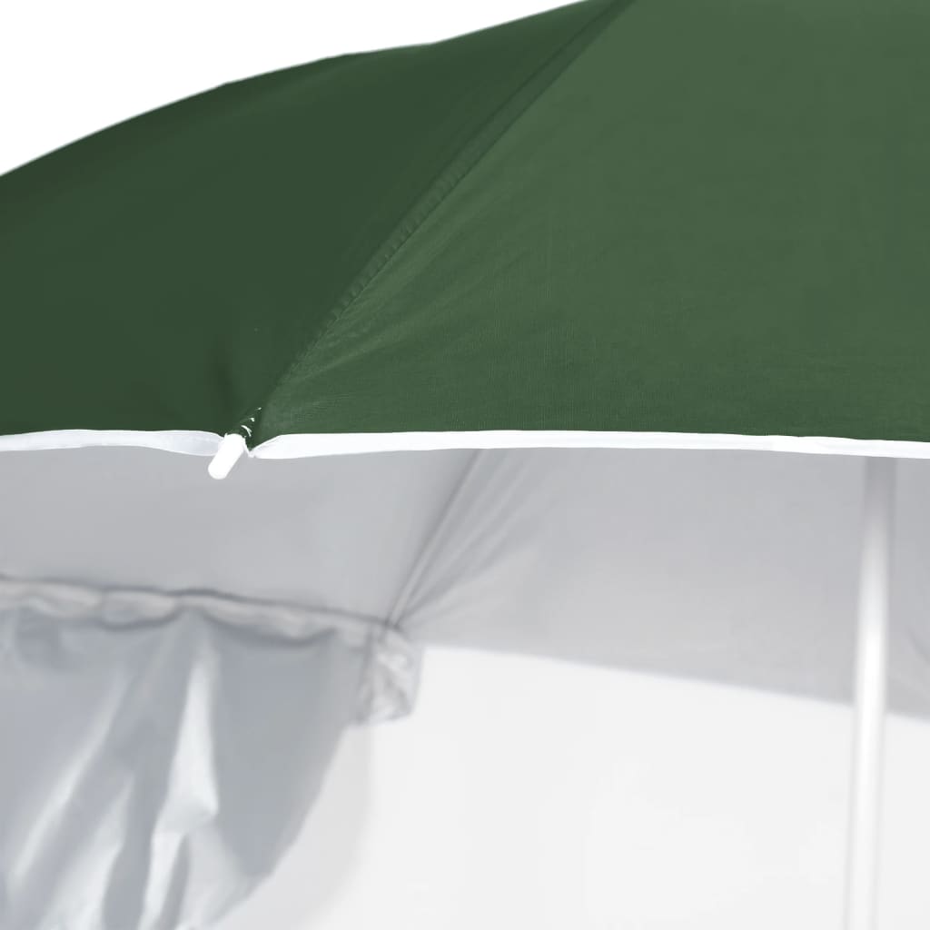 Strandschirm mit Seitenteilen Sandfarbe 215 cm