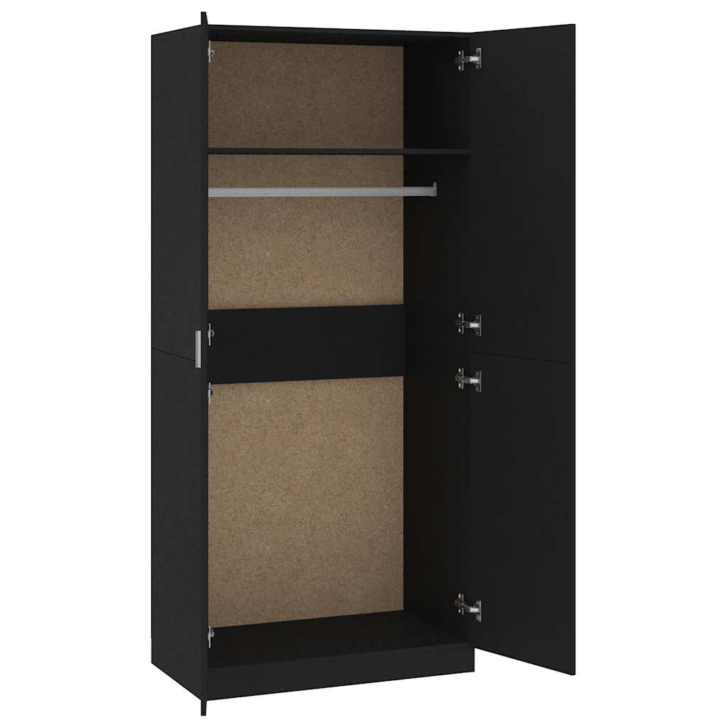 Kleiderschrank Weiß 90x52x200 cm Holzwerkstoff