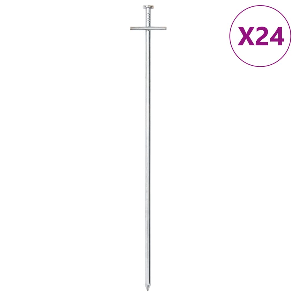 Zeltheringe 24 Stk. 23 cm Ø6 mm Verzinkter Stahl