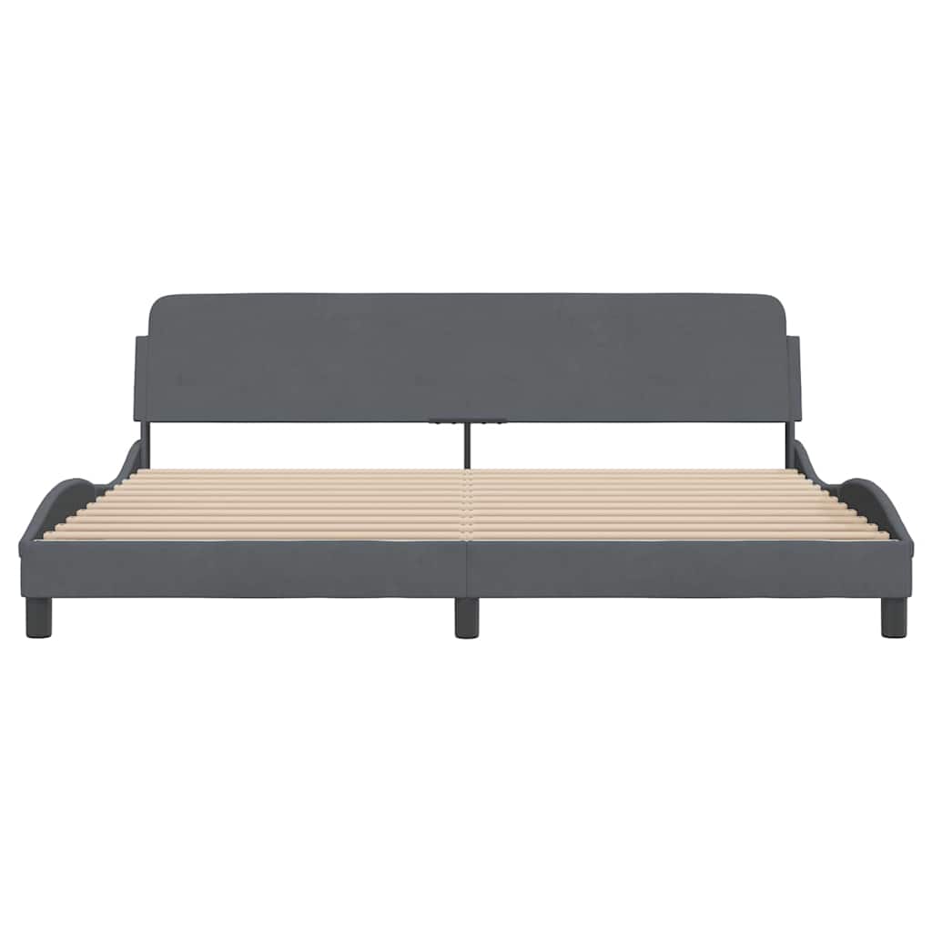 Bettgestell "Dover" Hellgrau 80x200 cm Samt
