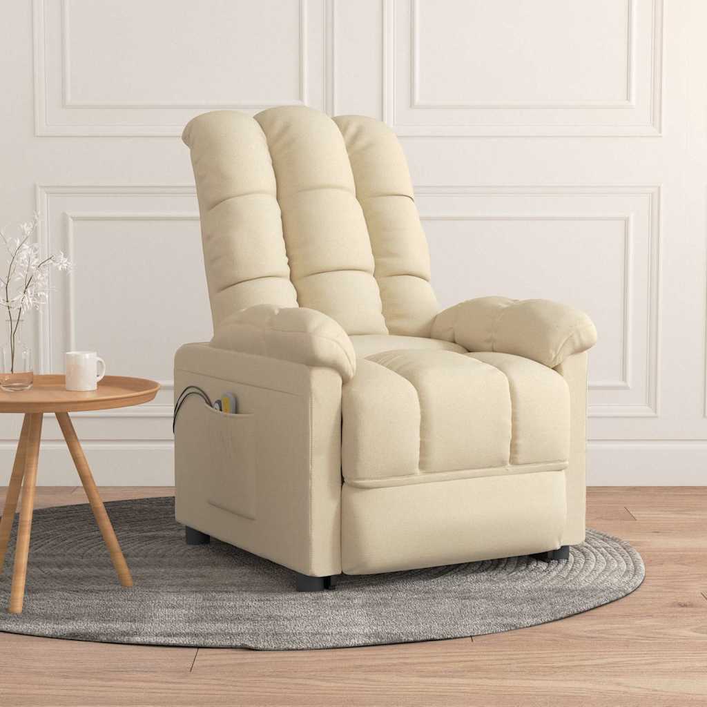 Massagesessel Elektrisch Dunkelgrau Stoff