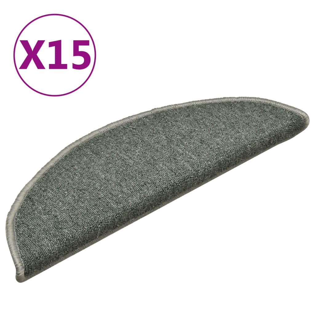 Stufenmatten 15 Stk. 56x17x3 cm Anthrazit Halbrund