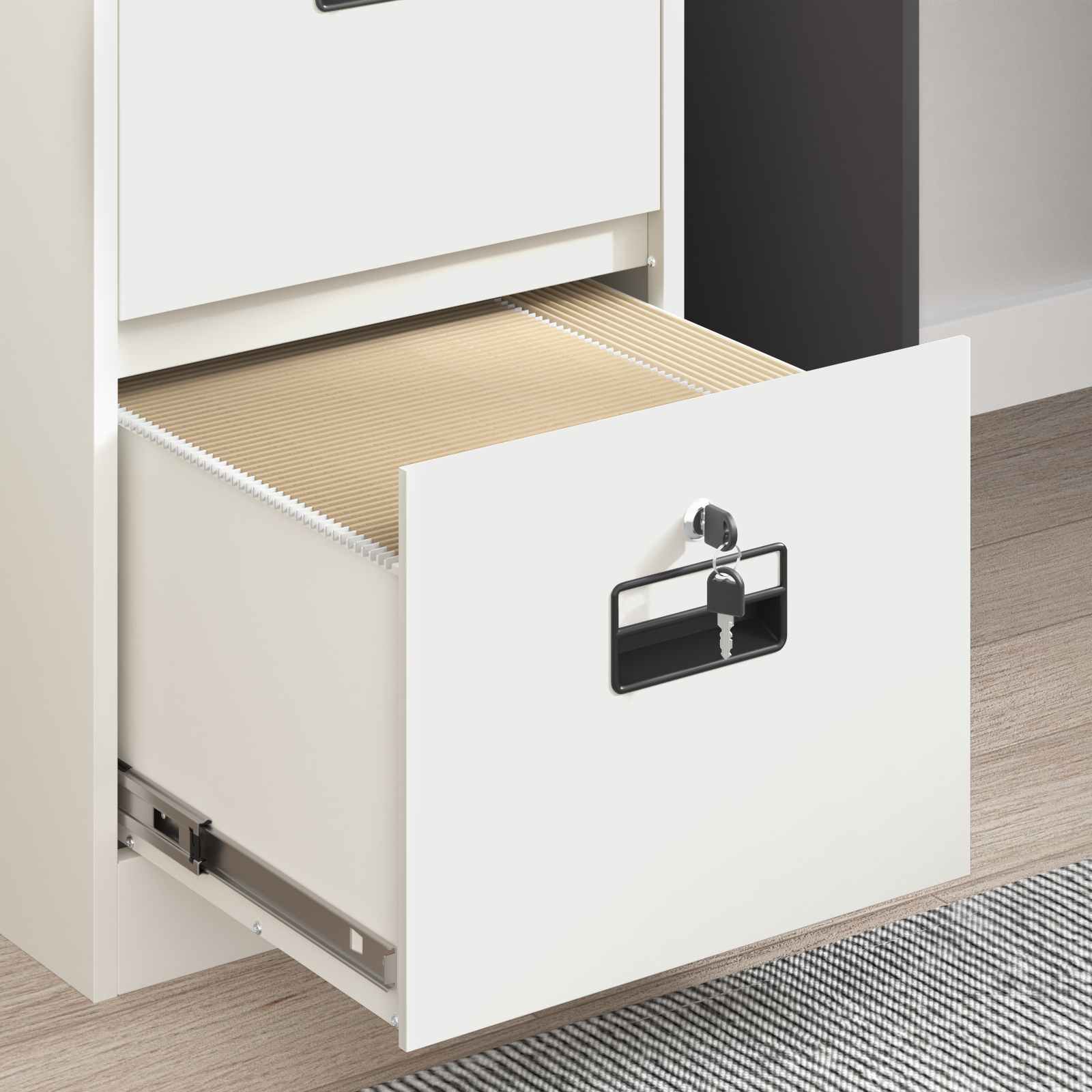 Aktenschrank 2 pcs Schwarz 44 x 50 x 139 cm Kaltgewalzter Stahl