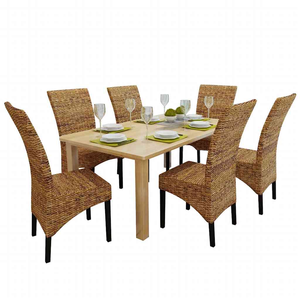 Esszimmerstühle 2 Stk. Abaca und Mango Massivholz