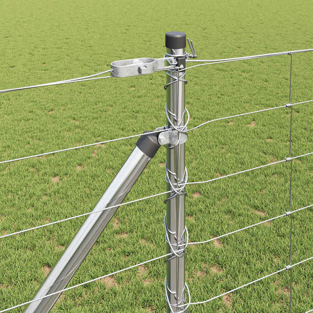 Ground Fix Geschweißter Drahtzaun 25 x 0,8 m Silber Netz