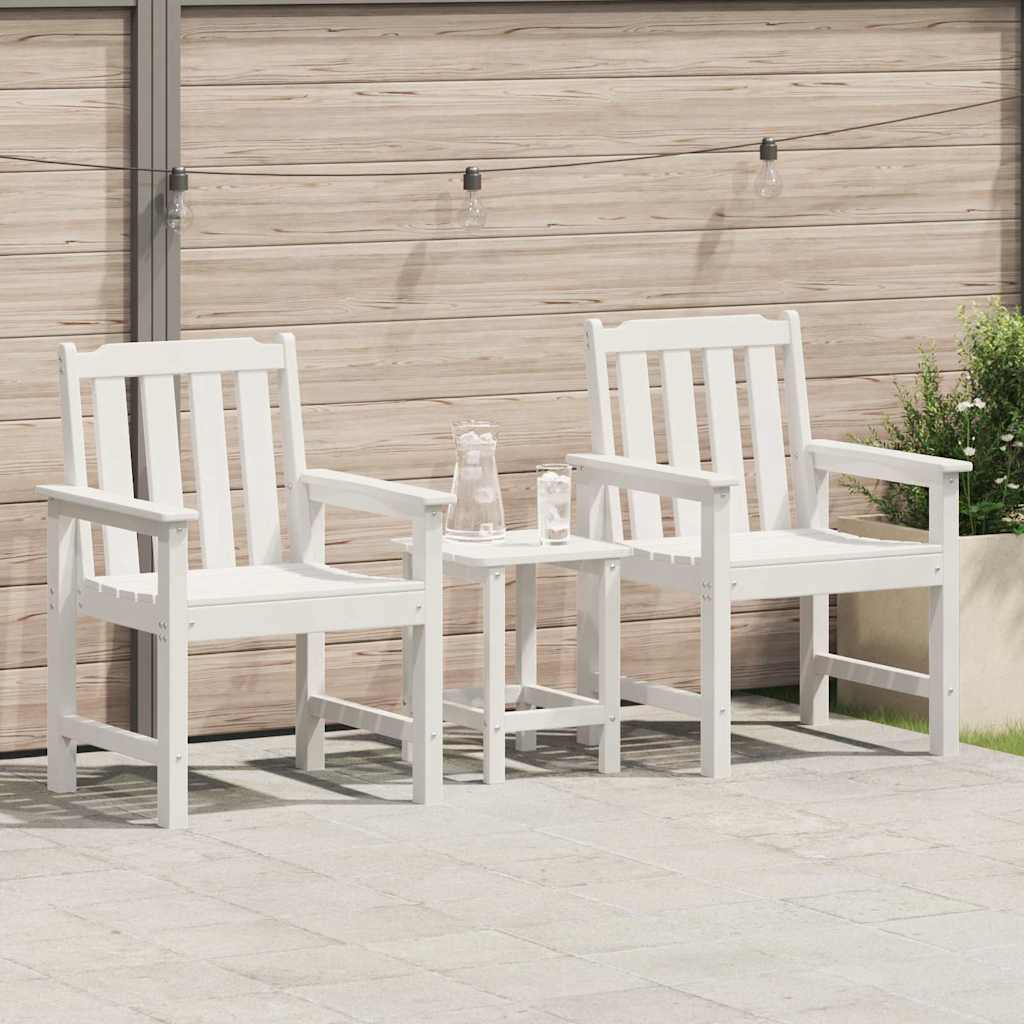 Gartenbank Weiß 120 x 59 x 88 cm HDPE
