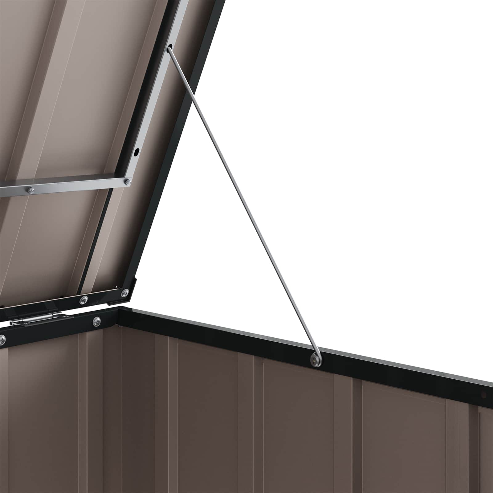 Gartenlagerbox Schwarz 101,5 x 57 x 100,5 cm Stahl