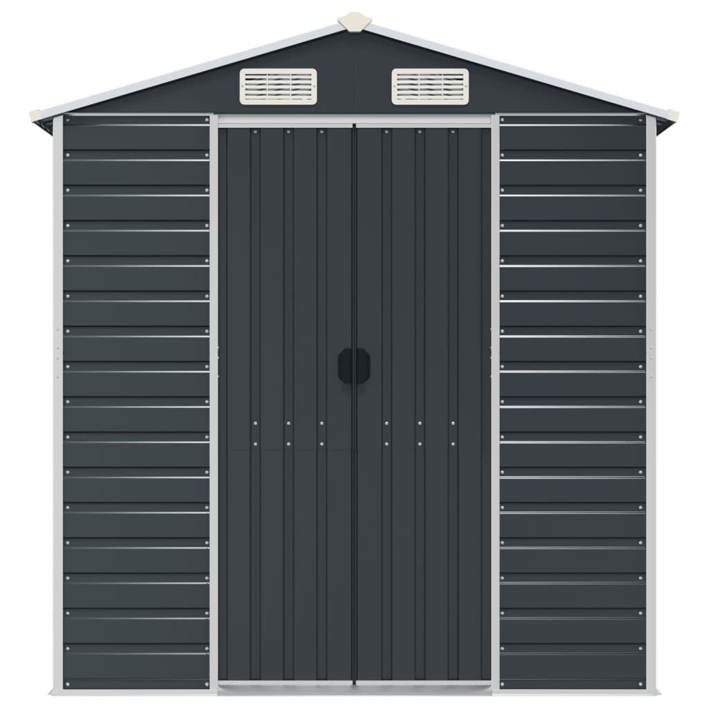 Gerätehaus Grün 191x130x198 cm Verzinkter Stahl