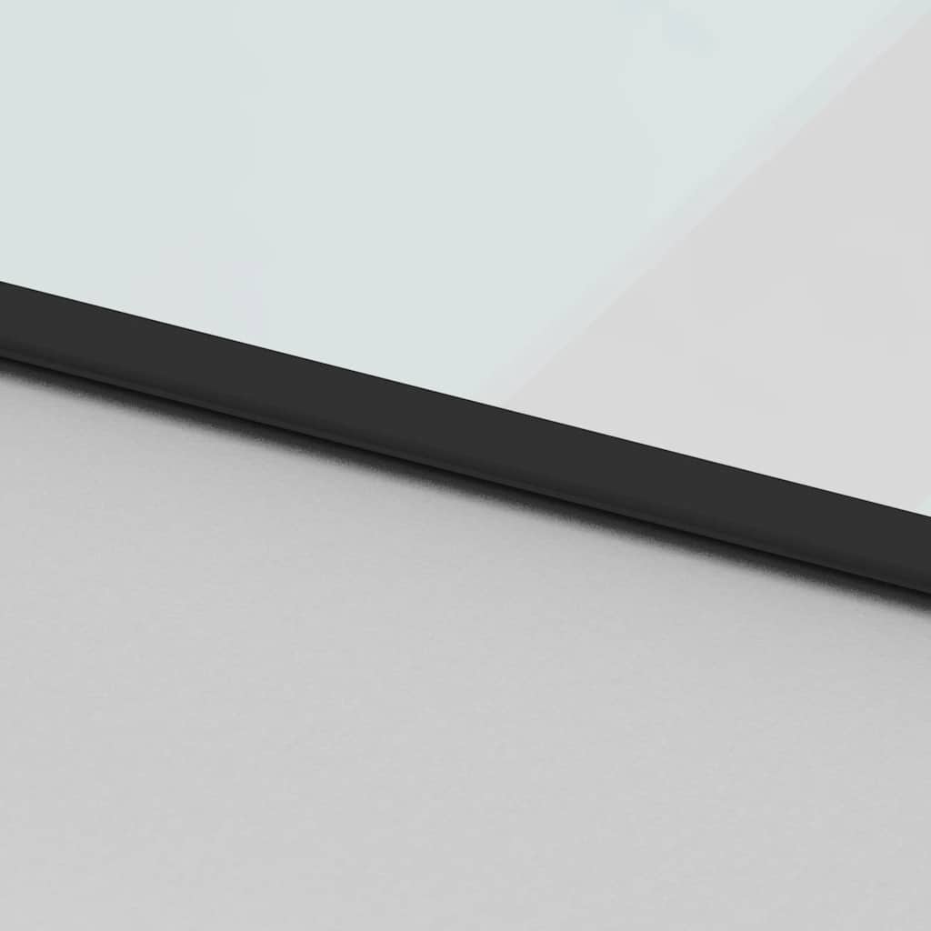 Schiebetür Aluminium und ESG Glas 90x205 cm Schwarz