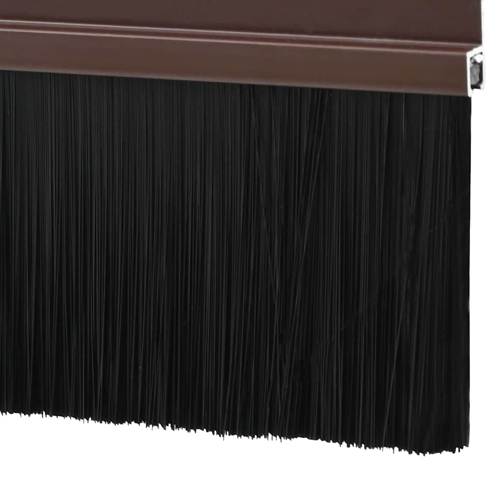 Selbstklebende Türbürstendichtungen 2 pcs Braun 100 cm