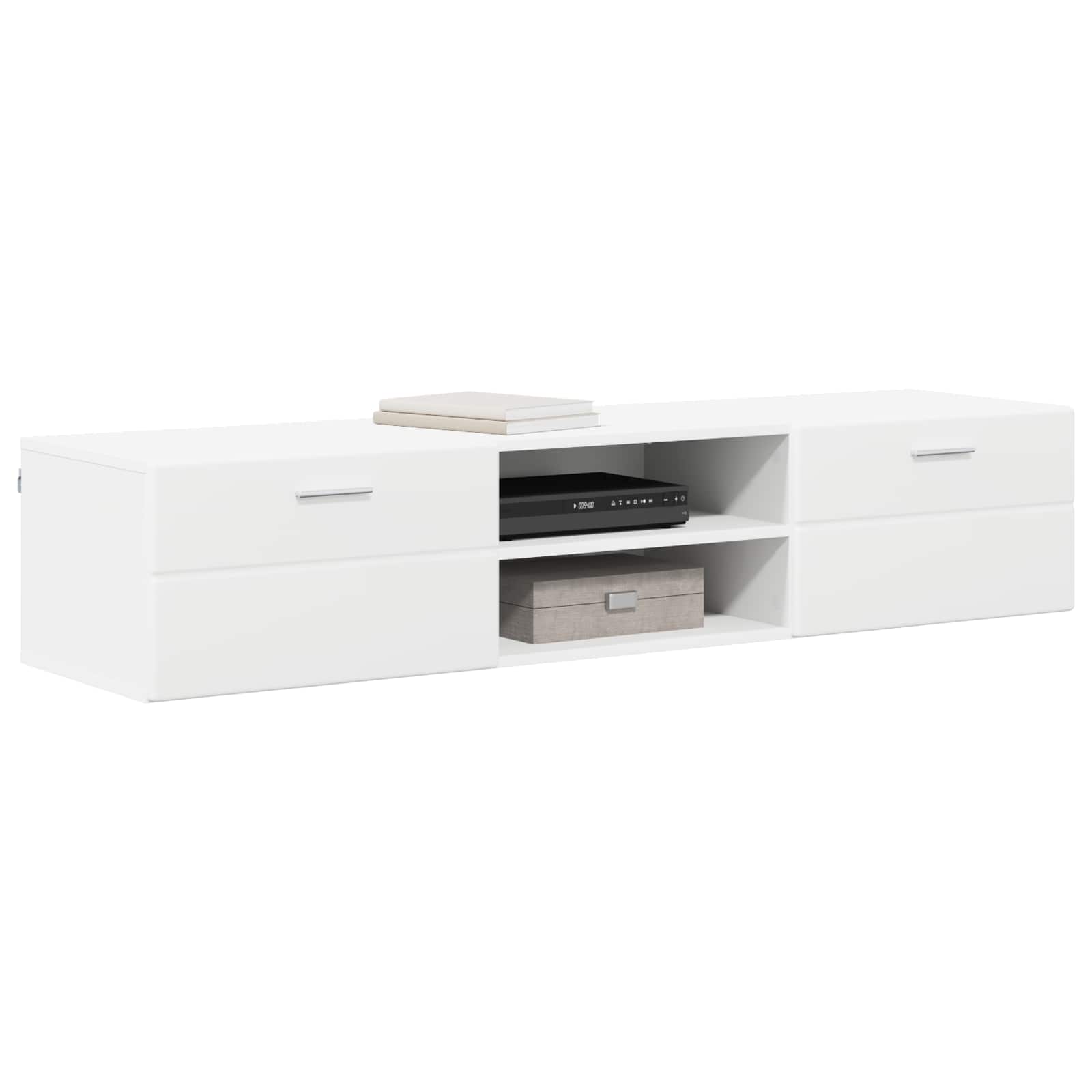 Highboard mit Regal FLORIN Weiß 60 x 35 x 182 cm Holzwerkstoff