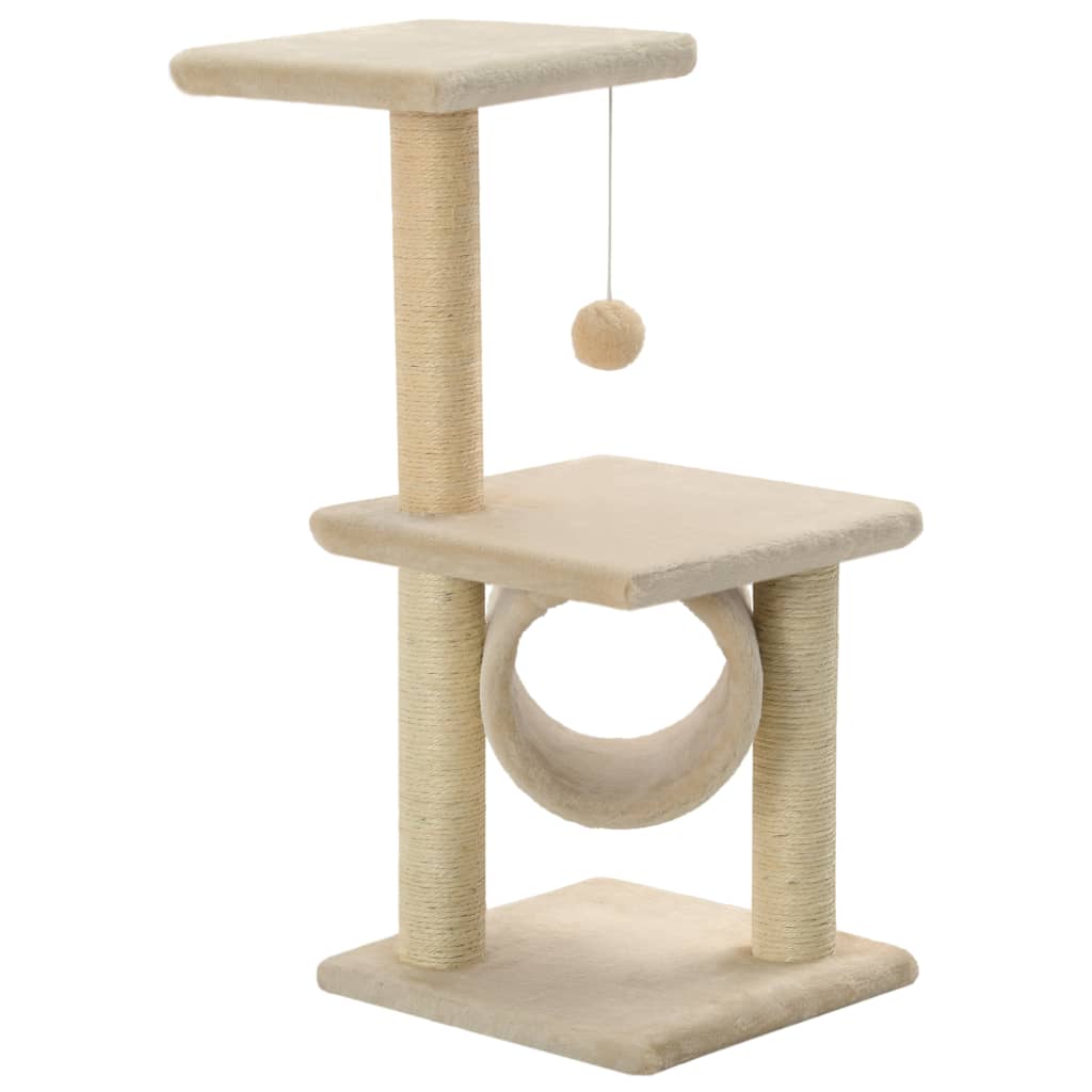 Katzen-Kratzbaum Sisal 65 cm Grau