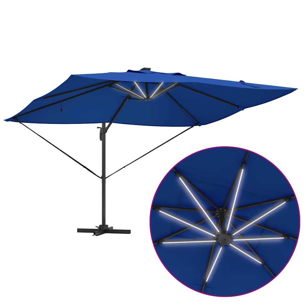 Sonnenschirm Sand 352 x 251 x 265 cm Polyester und Aluminium