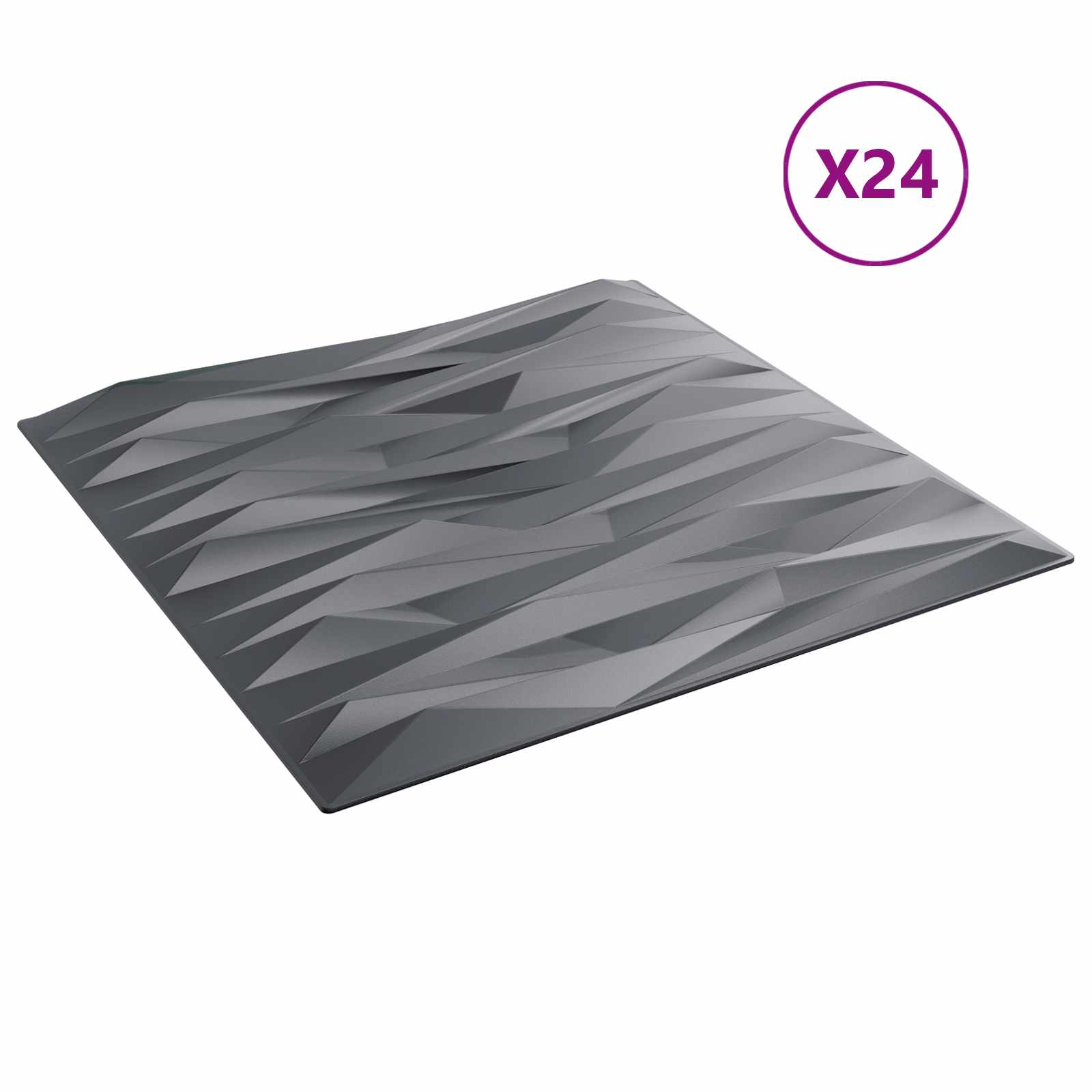 Wandpaneele 12 pcs Diamant Weiß 50 x 50 cm XPS Schaum