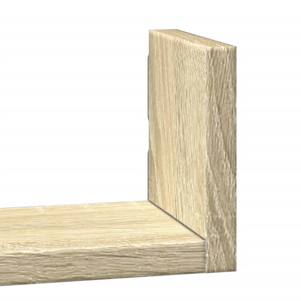 Wandregal 3 Stk. Weiß Holzwerkstoff
