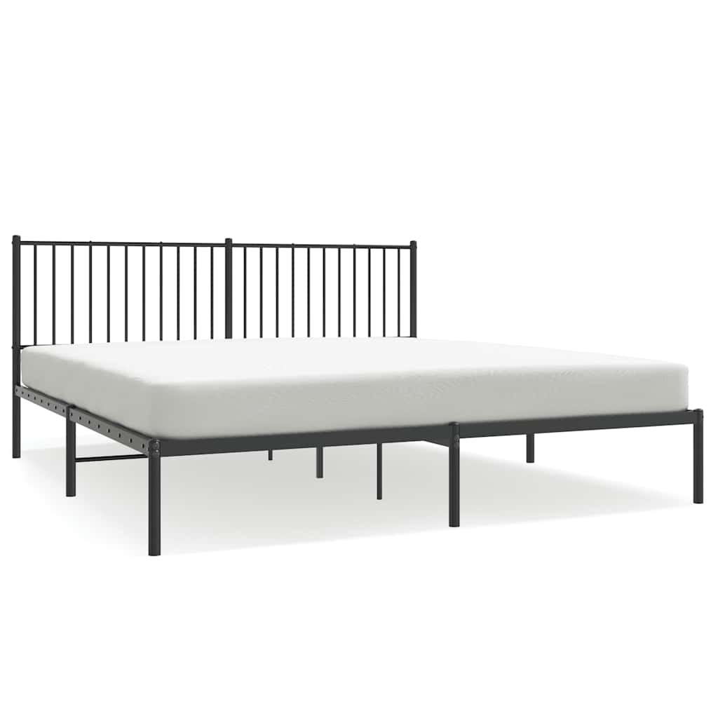 Bettgestell Metall Schwarz 75x190 cm
