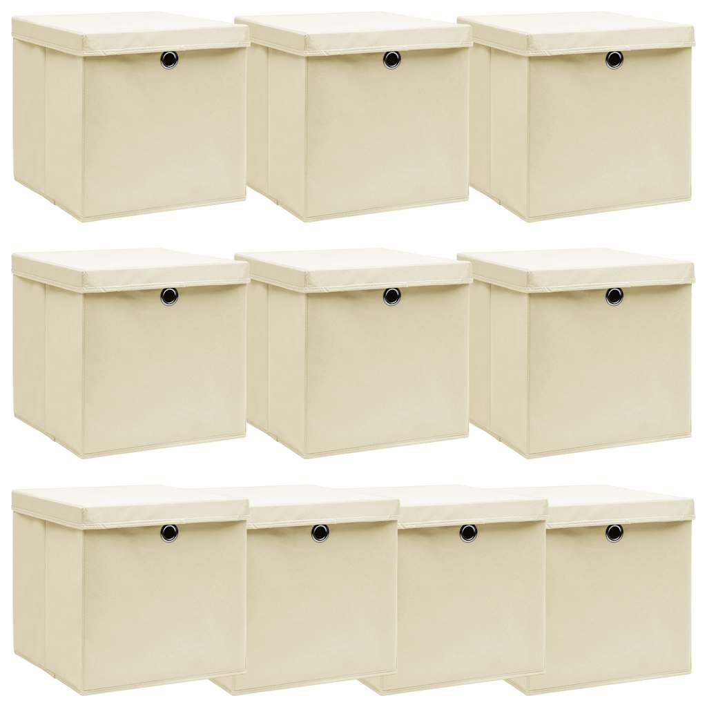 Aufbewahrungsboxen 4 Stk. Blau 32x32x32 cm Stoff