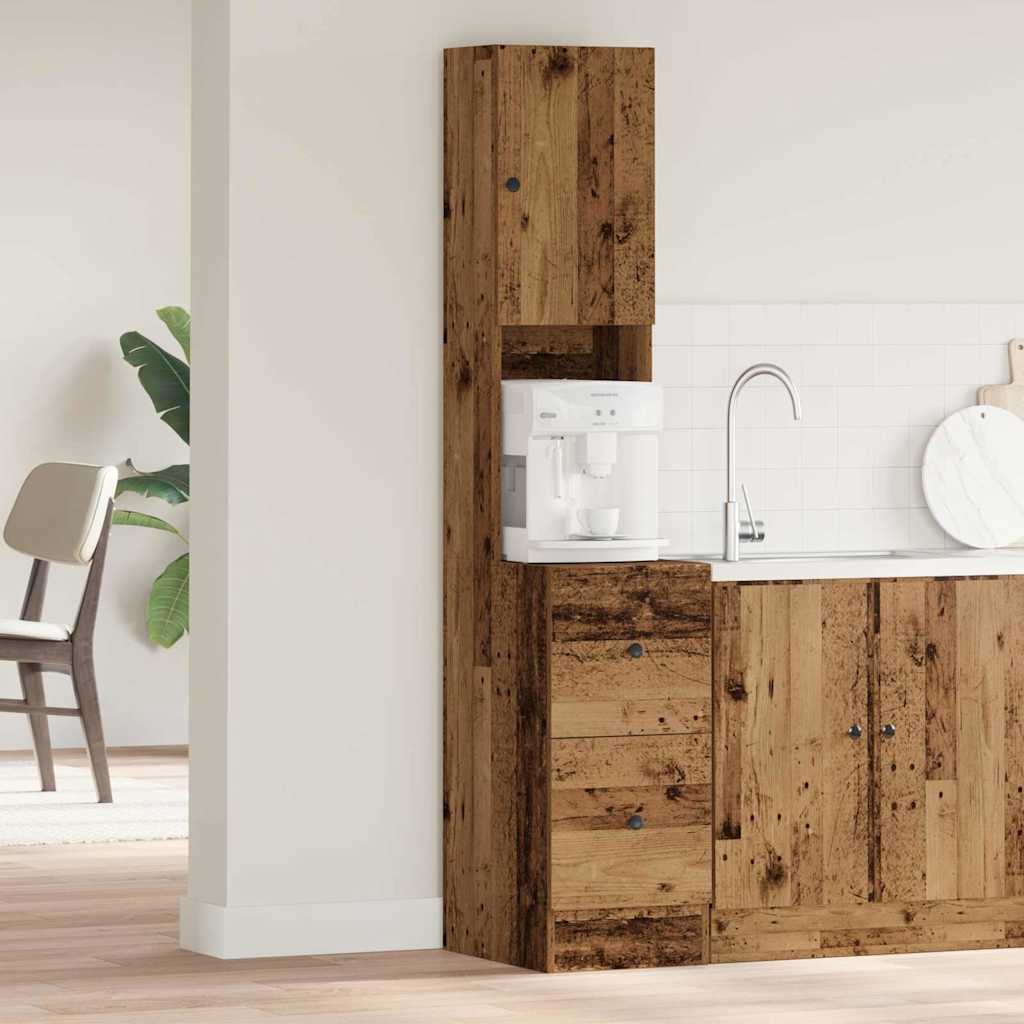 Küchenschrank Weiß 60x50x180 cm Holzwerkstoff