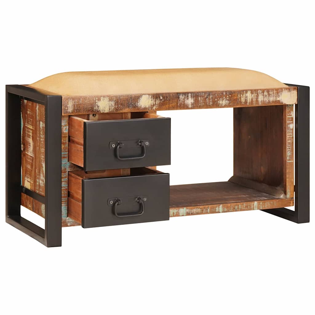 Sitzbank mit Stauraum Braun 80 x 35 x 40 cm Massivholz Mango