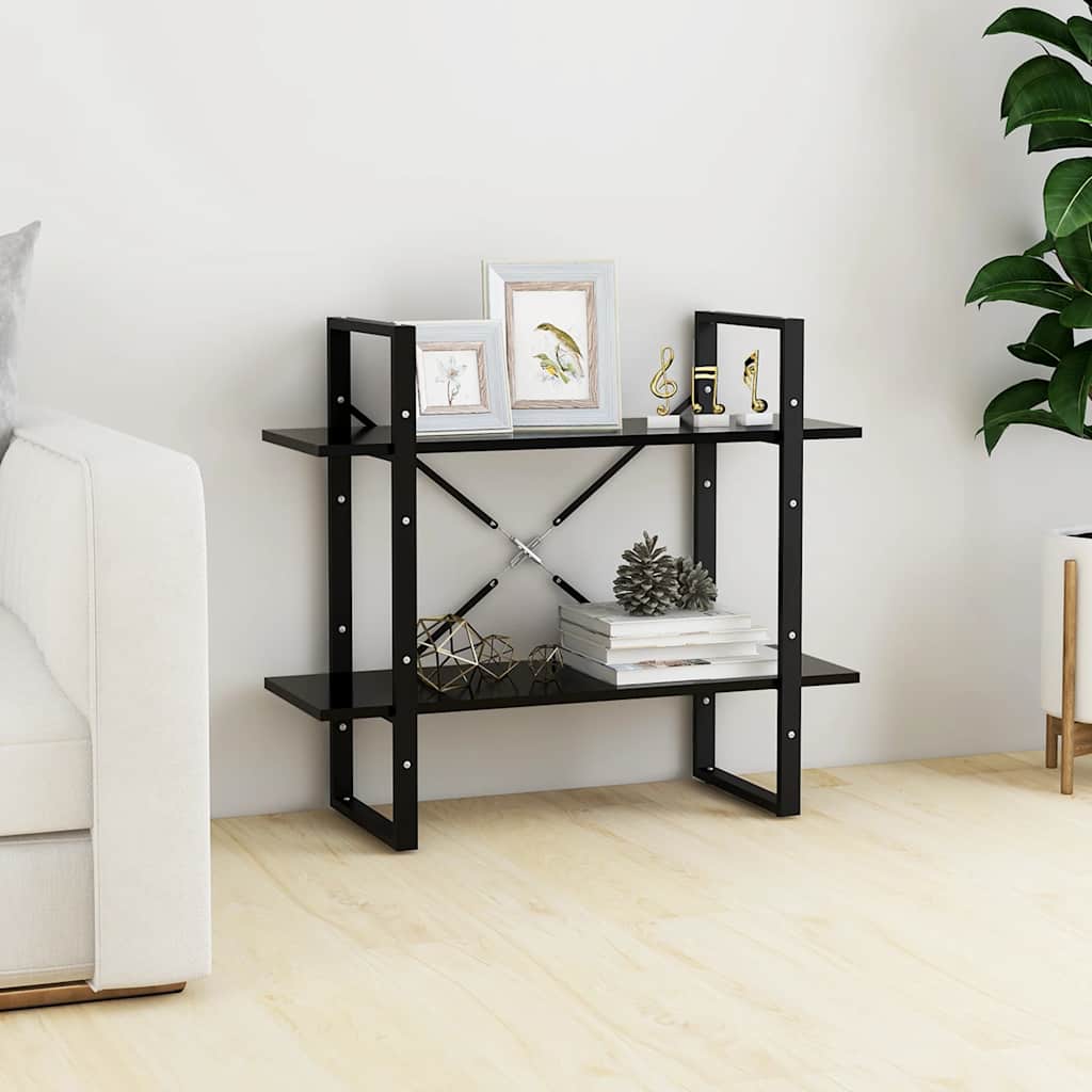 Bücherregal 2 Fächer Weiß 80x30x70 cm Holzwerkstoff