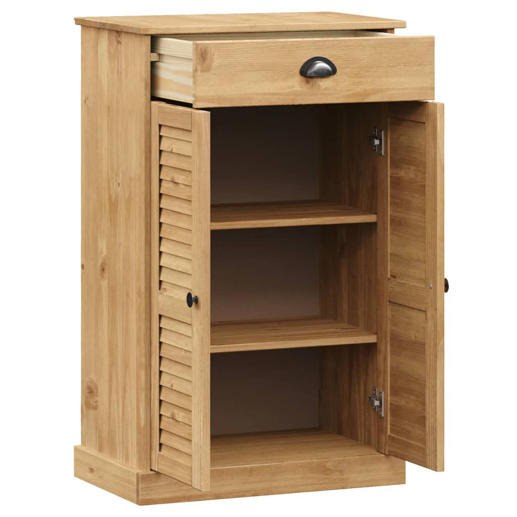 Schuhschrank VIGO Weiß 60x35x96 cm Massivholz Kiefer